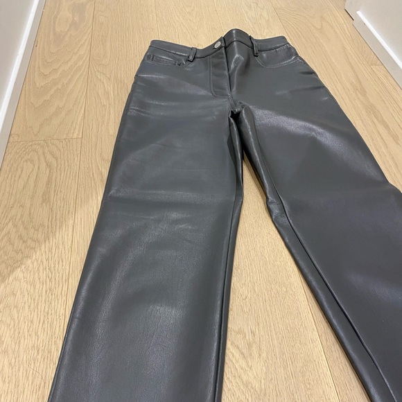 Wilfred Melina Vegan Leather Pants - Dark Grey - Sz. 2 - Picture 4 of 7